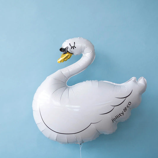 Elegant Large White Swan Foil Balloon Baby Shower Party Decor