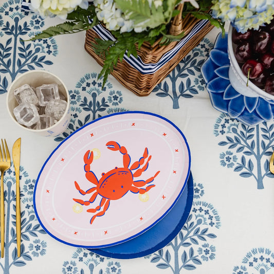 Le Dinner Crab Platter Plates 12 Inch Paper Charger Plates