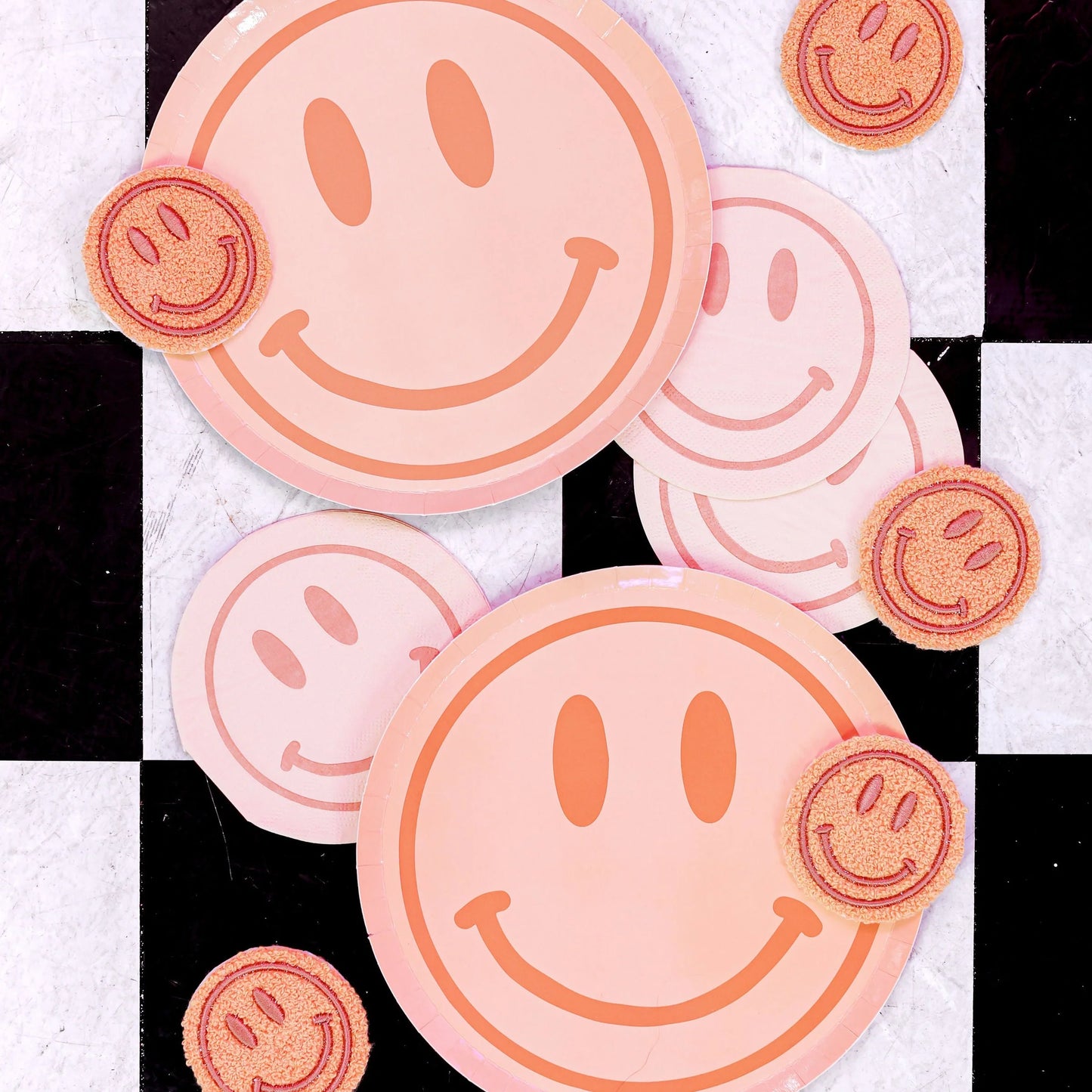Peace Love Smile Patch Retro Smiley Face Stick-On Patch