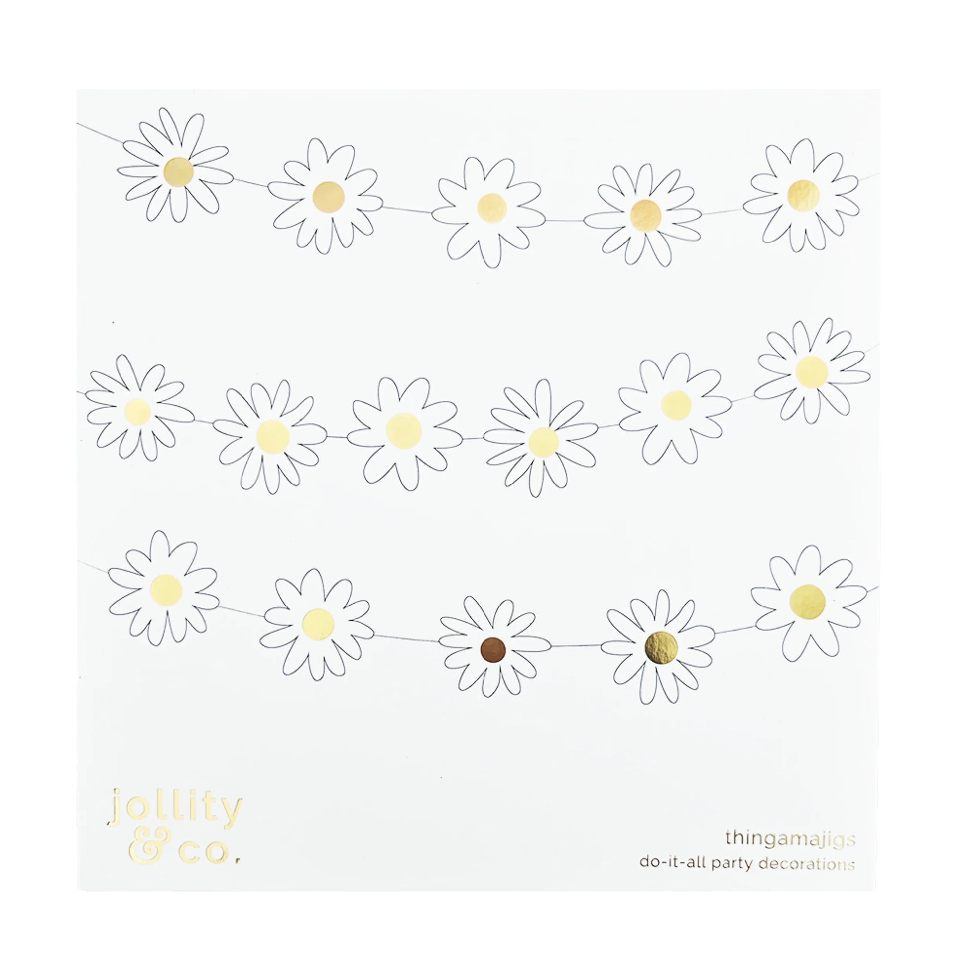 Peace Love Daisy Thingamajigs Retro Decoration Set 16 Pieces
